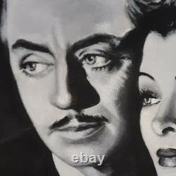 William Powell Myrna Loy Film Art Painting 8x8 Canvas Movie Memorabilia Portrait