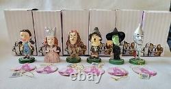 Wizard of Mini Bobble Head Figurine Ceramic Set with Original Box and Tags