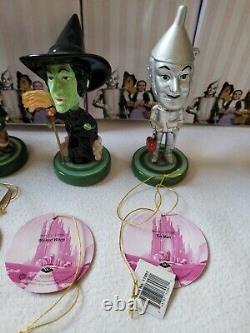 Wizard of Mini Bobble Head Figurine Ceramic Set with Original Box and Tags