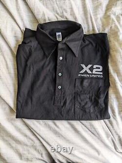 X-2 X-Men United OFFICIAL CAST & CREW Gift Movie Memorabilia Promo Polo T-Shirt
