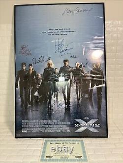 X-MEN 2 (2003) 40x27 Signed Poster with COA Patrick Stewart, Huge Jackman +12