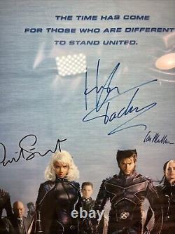 X-MEN 2 (2003) 40x27 Signed Poster with COA Patrick Stewart, Huge Jackman +12