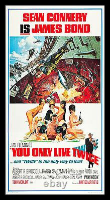 YOU ONLY LIVE TWICE CineMasterpieces THREE 3 SHEET 1967 MOVIE POSTER JAMES BOND